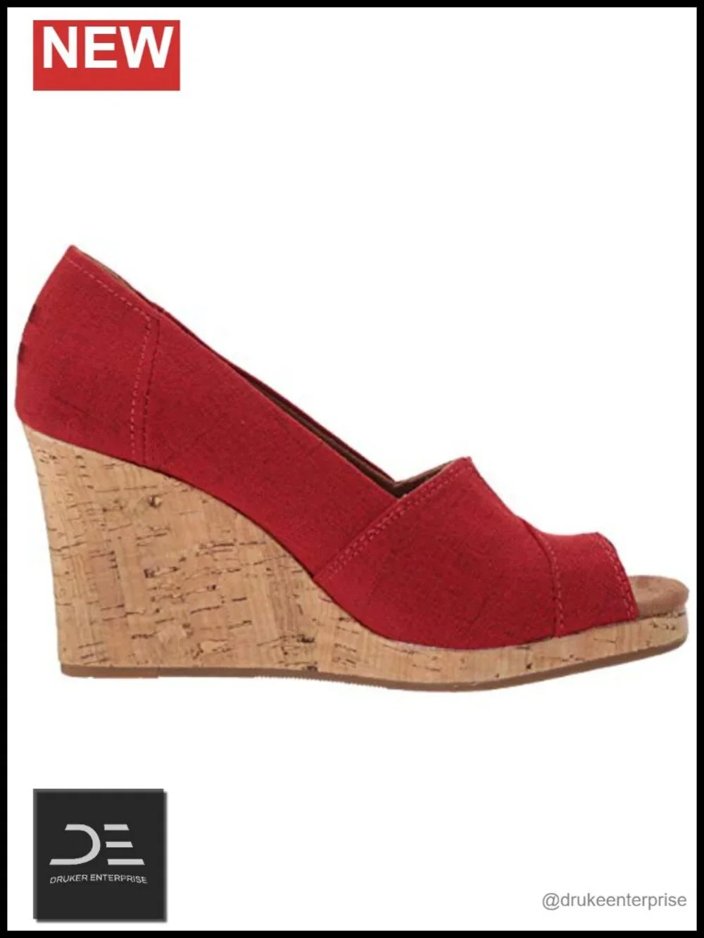 Canvas Sock Liner Classic Wedge Sandals